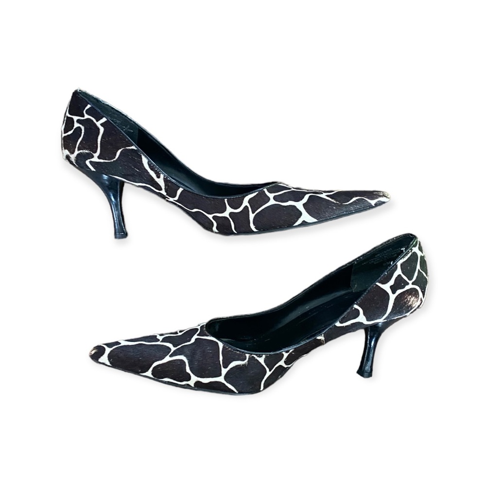 Vintage Y2K / 90s * Nine West * Cowhide Print High Heels / Pumps size women’s 9